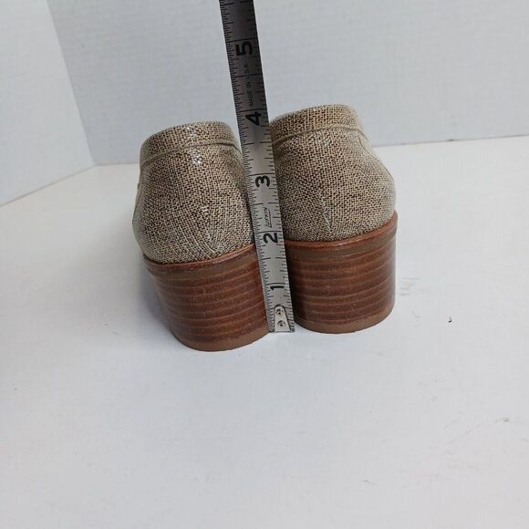 Stuart Weitzman Women's size 8AA Beaded Tassel Loafer Stacked Heel Shoes - Picture 6 of 9